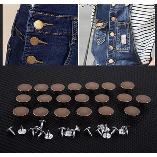 LETAOSK 20pcs 17mm Metal Bronze Buttons Jeans Suspenders Replacement Instant No Sew Tack Snap
