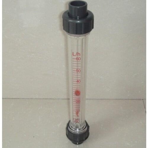 LZB-15S Plastic Flowmeter 60-600L/h Short Tube Socket Connection