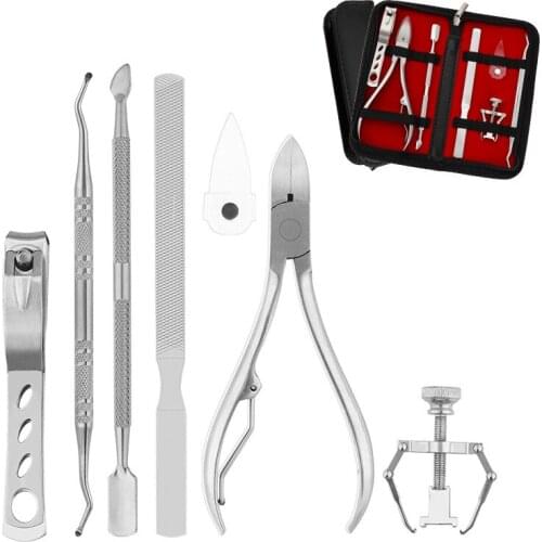 6Pcs/set Professional Pedicure Tools Ingrown Toenail Tools Kit Nail Care Ingrown Toenail Removal Correction Clippers Foot Care