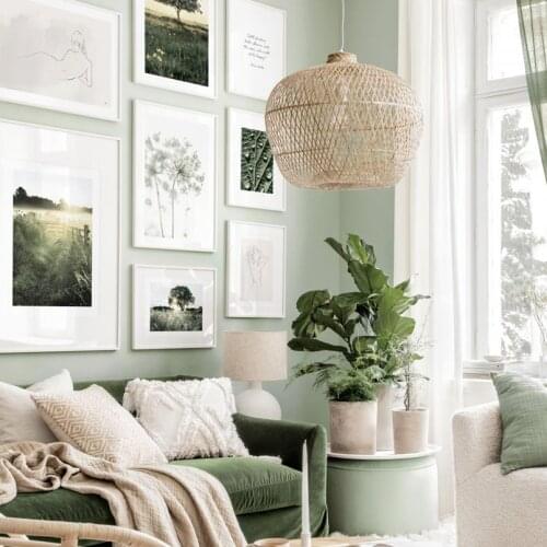 Foggy Morning Sun Blooming Tree Lace Flower Dew Drops Wall Art Print Canvas Painting Nordic Poster Decor Picture For Living Room