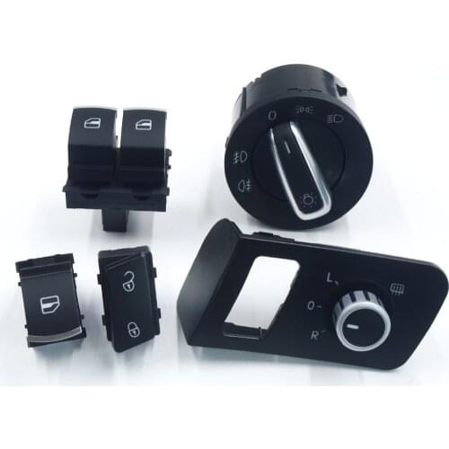 New Chrome free shipping Mirror switch window switch for VW Volkswagen Touran 2003-2015 Caddy 5K3 959 857 1TD959565A 5K3959857