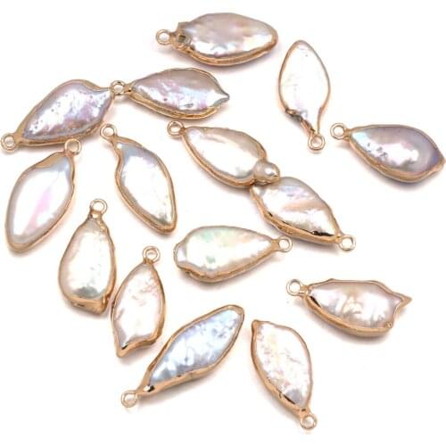 Natural Freshwater Pearl Pendants irregular shape Charms Pendants For jewelry making DIY Necklaces Bracelet earrings Accessories