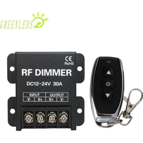 LED Dimmer RF 3Keys Remote Control 30A DC12-24V JM-RF-T2 Single Color Controller with High Quality 3 Years Warranties