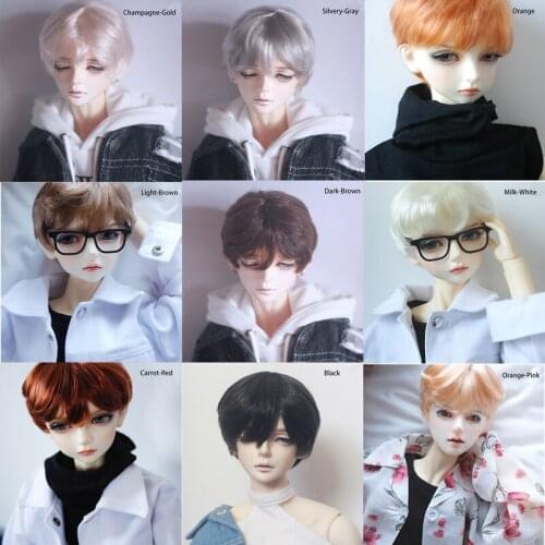 SD BJD Wig Short Curly Wig for 1/3 1/4 1/6 BJD Dolls Wig,9 Colors Size From 17-25CM Reborn Doll(Only Wig No Doll) 1/4 bjd wig