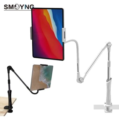 SMOYNG Lazy Bed Tablet Phone Holder Stand 360 Adjustable Support For Xiaomo iPhone iPad Pro 12.9 Desktop Clip Mount Bracket