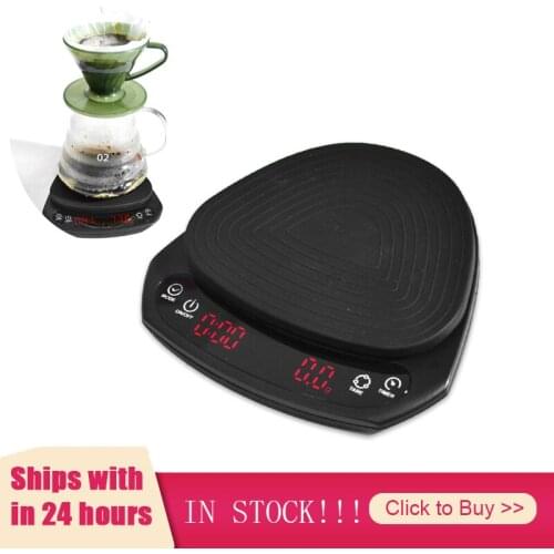 New Household Electronic Coffee Scale Timer Portable Led Screen Digital Kitchen Scale 2KG/0.1g Accuracy Electric Scale Cocina