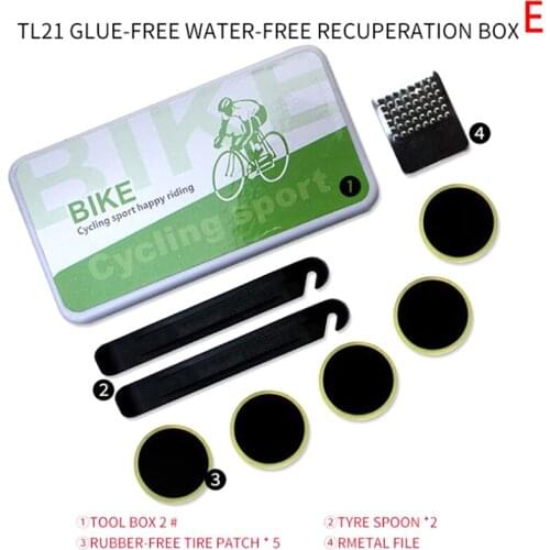 1 Set Mini Portable Glue-free Self-Adhesive Patches For mountain bike Electric car road bikes Bicycle Tire Repair tool Kit