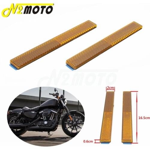2x Motorcycle Car Bike Reflector Stickers Safety Warning Strip Tape For Harley Sportster XL 1200 883 Front Fork Leg Reflector
