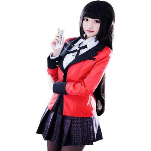 2020 Anime Kakegurui Yumeko Jabami Cosplay Costume Japanese High School Uniform Halloween Party Cosplay Costumes For Women Girls