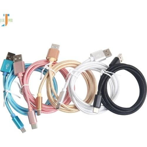 300pcs/lot USB Type C Data Sync Charger Cable for Huawei P20 for Samsung GALAXY S8 S9 Type C USB 3.1 Nylon Charging Cable