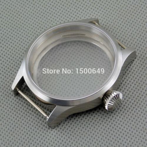 43mm sapphire glass steel Brushed case fit ST3600 ST3620 ETA 6497 6498 Manual mechanical movement watch CASE P212