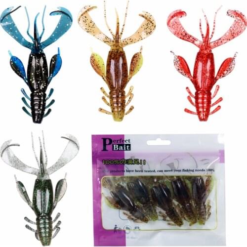 5pcs/set 10cm 10.6g Craw Fishing Lures Shrimp Soft Lure Fishing Bait Wobblers Bass Lures Soft Silicone Bait