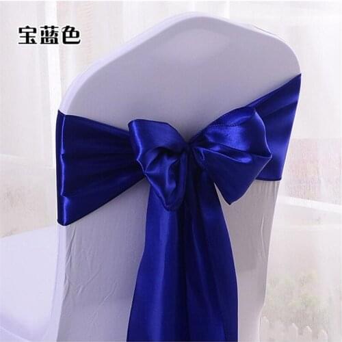 50pcs/set Organza High Quality Chair Sashes Wedding Chair Knot Cover Decoration Chairs Bow band Belt Ties For Weddings Banquet
