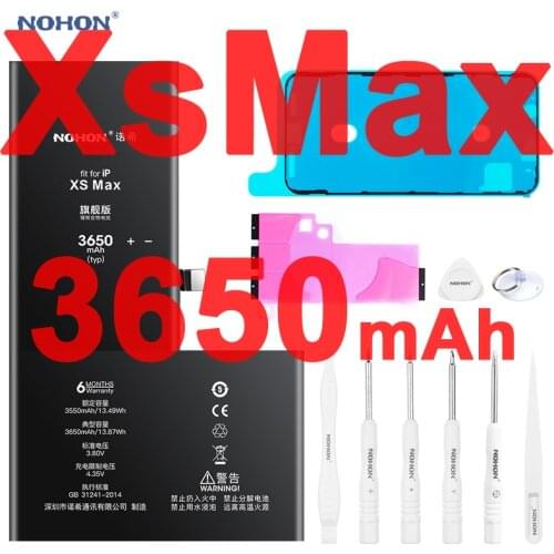 Nohon Battery For iPhone Xs Max XsMax 3550-3650mAh High Capacity Li-polymer Bateria For Apple iPhone Xs Max iPhoneXsMax Battery
