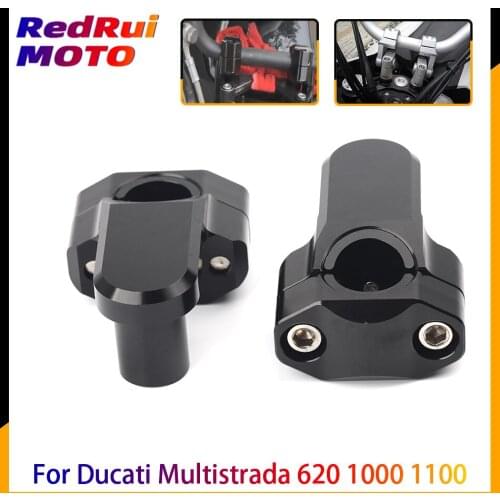 For Ducati Multistrada 620 2006-2009 Multistrada 1000 2003-2006 Multistrada 1100 22mm Motorcycle CNC Aluminum Handlebar Riser