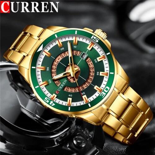 CURREN Sport Men Watch Top Brand Luxury Gold Military Business Waterproof Male Clock Stainless Steel Quartz Man Wristwatch 8359