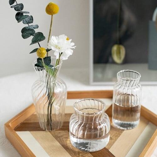 Flower Vase For Table Decoration Living Room Glass Vase Fleur Table Ornaments Desktop Table Vases For Flowers