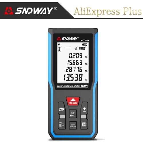 SNDWAY Trena Laser Rangefinder Distance Meter Range Finder Tape Measure Angel Electronic Level Ruler Roulette лазерный дальномер