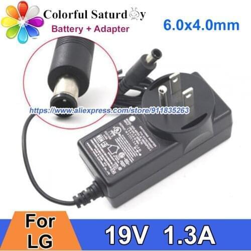 For LG LED Monitor IPS224 22M38DB 23ET83V 24M45 23EN43 Power Adapter 19V 1.3A ADS-40SG-19-13 EAY62768609 EAY62549203 19025GPCU-1