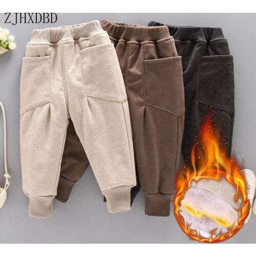Hot Baby Boys Harem Pants Sweatpants Kids Trousers Toddler Boy Winter Clothes Thick Girls Pencil School Pants Children Leggings