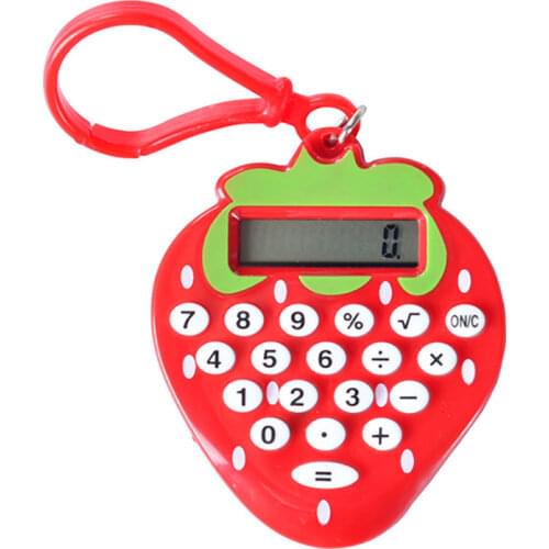 Student Mini Electronic Calculator Candy Color Calculating Office Supplies Gift Pocket Calculator Strawberry Shape Calculator