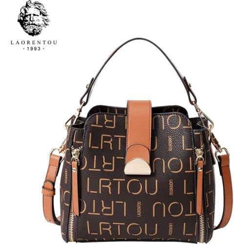 LAORENTOU Women Crossbody Shoulder Bags PVC Leather Messenger Bags Brand Logo Totes Ladies Fashion Purse Womens Bag Handbag