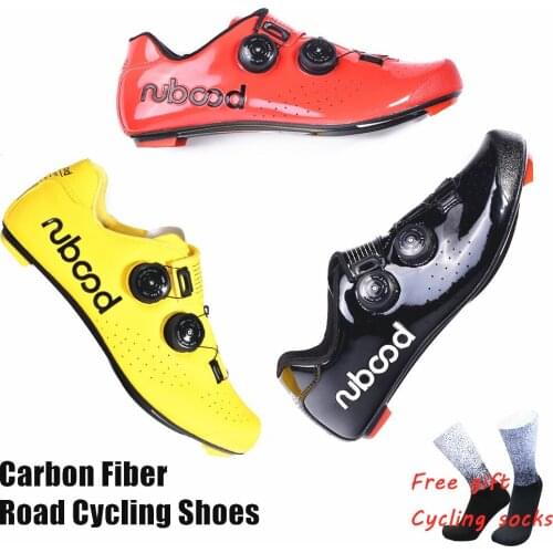 HOT New Road Cycling Shoes Carbon Fiber Self-Locking Ultralight Breathable Wear Non-slip professional Bicycle Racing Shoes