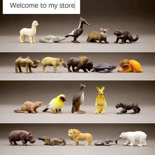 Mini pvc figure Australia Simulation Wildlife Model Decoration Solid Small Mini Animal10pcs/set