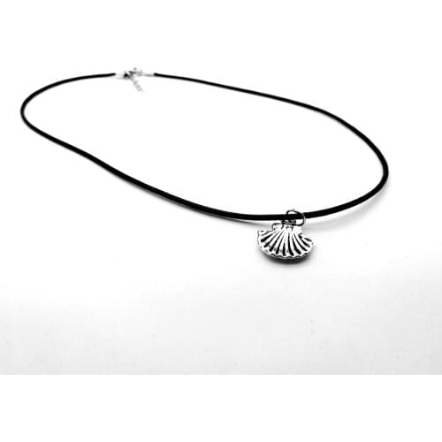 Nautical Scallop Seashell Leather Rope Necklaces Cute Ocean Conch Sea Shell Necklaces for Women Beach Party jewelry