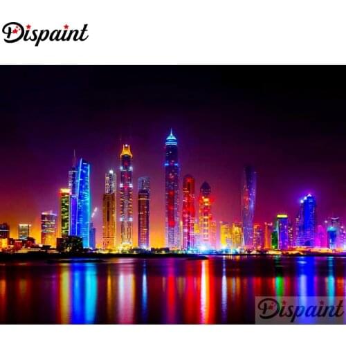 Dispaint Full Square/Round Drill 5D DIY Diamond Painting "night view" Embroidery Cross Stitch 3D Home Decor A11427