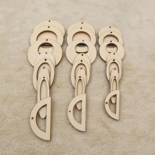 Unfinished Wooden Earrings Blank Circle Oval Wood Drop Dangle Ear Rings for Jewelry DIY Craft Making Supplies