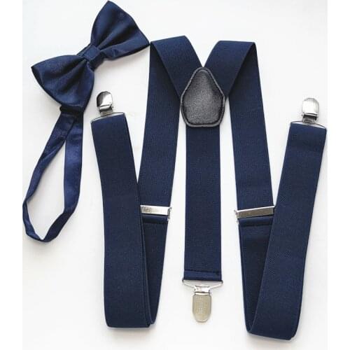 Clothes Accessories Adult Suspenders Bow Tie Set Men Women Multi-color Belt Adjustable Suspender Neck Tie Sets Children LB028