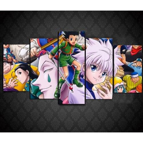 Original HXH Hunter X Hunter Anime Canvas Art Print all Poster,5Pcs,No Frame