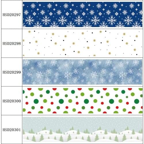 22MM 25MM 38MM 50MM 75mm Printed Pattern on Grosgrain Ribbon for diy ribbon