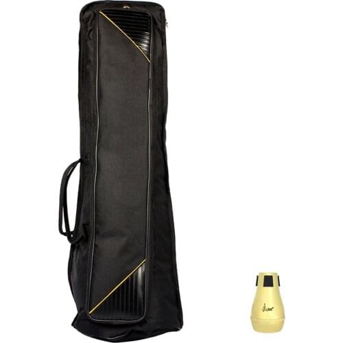 Portable Tenor Trombone Sordine Mute, Carry Bag Case for Trombonist Musical Instrument Accessory