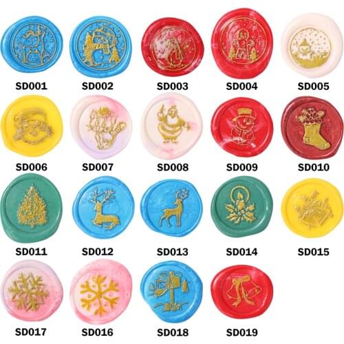 Retro Christmas Wax Seal Stamp Vintage Envelope Sealing Replace Copper Head Christmas DIY Scrapbooking Stamps Decor Wax Seal