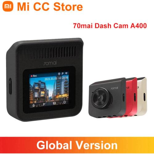 Global Version 70mai Dash Cam A400 Recorder 1440P Resolution Car DVR Night Vision Back Sight APP Control Mini Car Camcorder