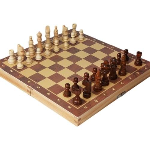 Foreign Trade New Product Wooden Chess Childrens Folding Test Magnetic International Chess