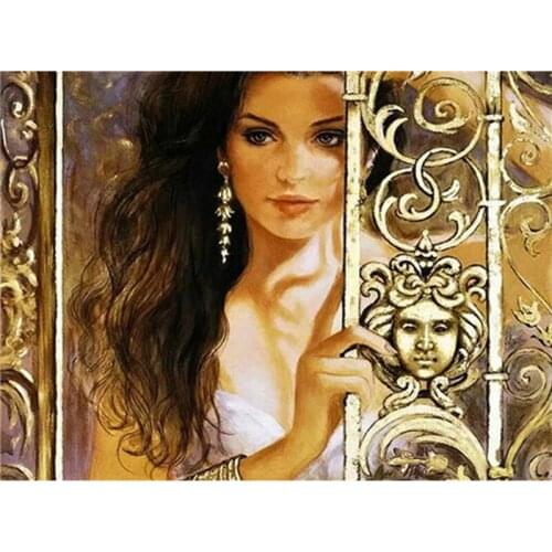 High quality ! 3D Full Resin Square Diamond Painting Cross Stitch picture Rhinestones Embroidery Needlework Door beauty A5813R