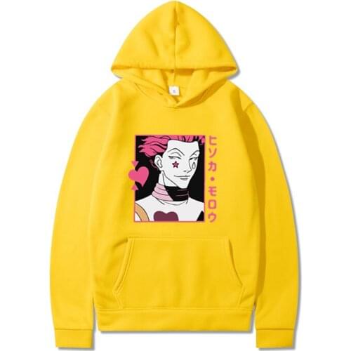 Japanese Anime Hoodies Hunter X Hunter Men Women Pullovers Hooded Sweatshirts Killua Zoldyck Hisoka 90s Hoody Tops Mens Hoodie