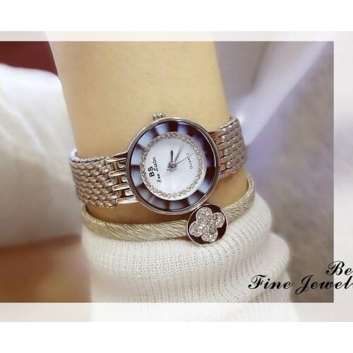 Silver Bracelet Watches for Women No Waterproof Female Lady Watch Mininalist Crystal Hand Fashion Women Wrist Watches Quartz