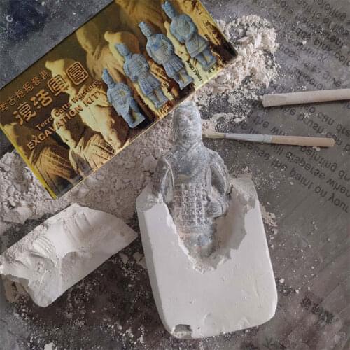 1 PCS Random style Terracotta Army Action Figure Model Doll Toys Terra Cotta Warriors Archaeological Excavation Suit DIY