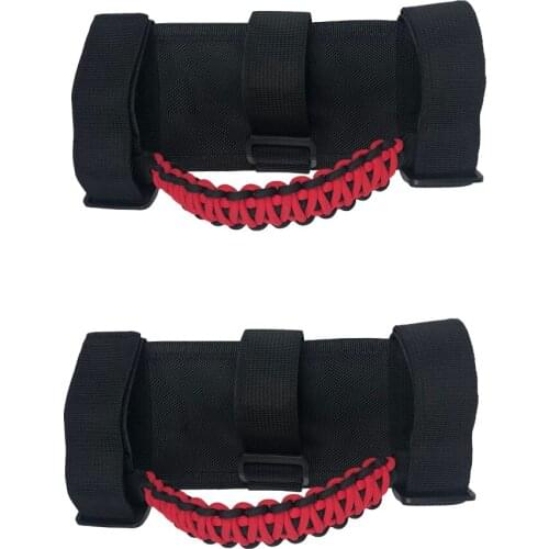 2Pcs Roll Bar Grab Handles Grip Handle Strong Durable for Jeep Wrangler TJ JK 2007-2017
