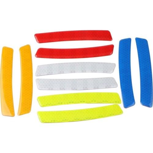 2pcs Car Reflective Sticker Car Door Sticker Decal Warning Tape Reflective Strips 5 Colors Safety Mark reflector stickers