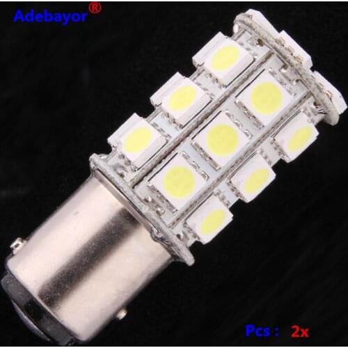 2X1157bay15d 27 5050 SMD LED Car Brake Tail Turn Light lamp Bulb 12V white