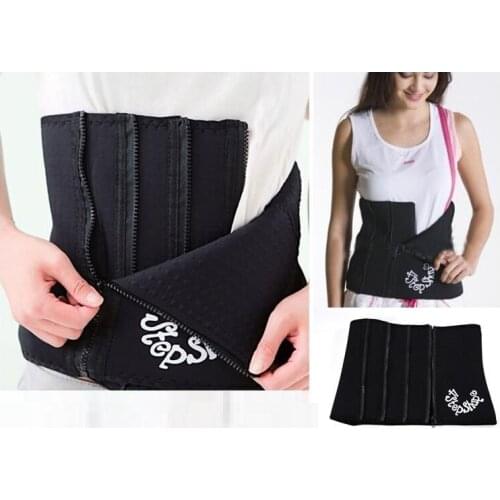 4 Step Shape Women Waist Tummy Tuck Trimmer Slimming Nylon Neoprene Wrap Belt