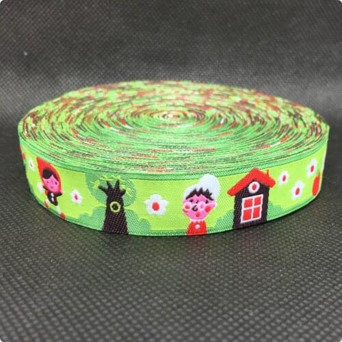 5/8" (16MMX10yards)Zakka handmade accessories ribbon Jacquard Ribbon laciness with little red riding hood