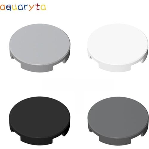 Aquaryta 60pcs Tile Round 2x2 with Bottom Stud Building Blocks Part Compatible 14769 DIY Creative Educational Toy for Teens
