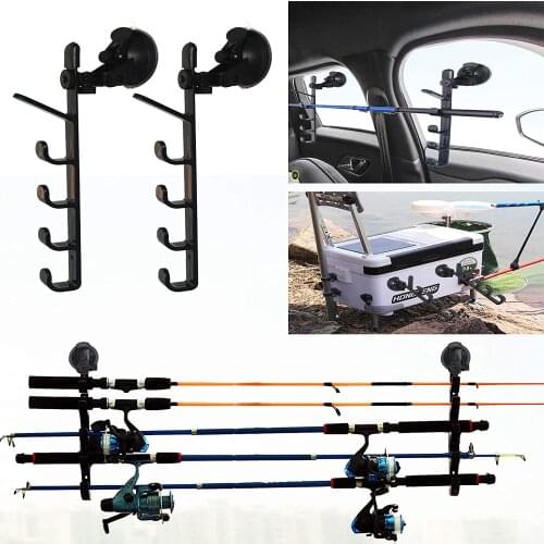 AUXPhome Strong Suction Cup Fishing Pole Rod Holder/Rack for Car Truck SUV (1 Pair)