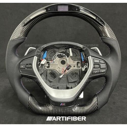 Race display 100% Real Carbon Fiber LED Steering Wheel for BMW F30